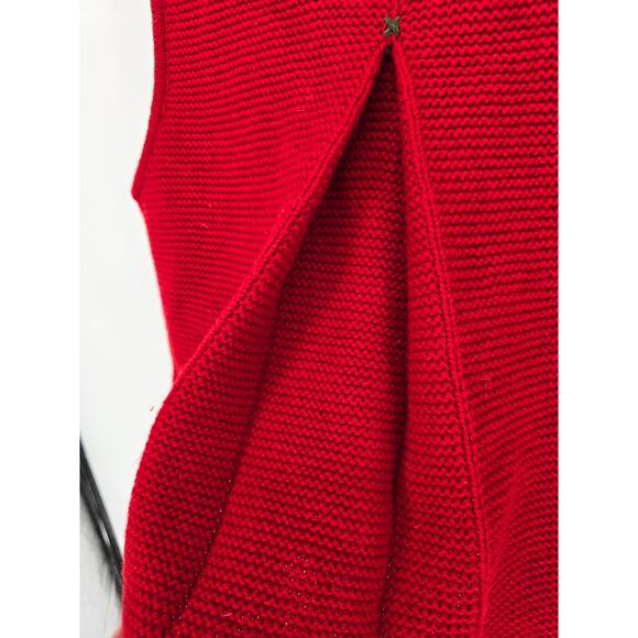 Gestrickte Landhausmode Bernauer Germany Womens Sz M 100% Wool Vest Red Knit - Picture 3 of 5